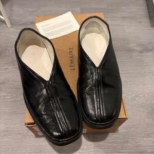 Lemaire Black Piped Sneakers